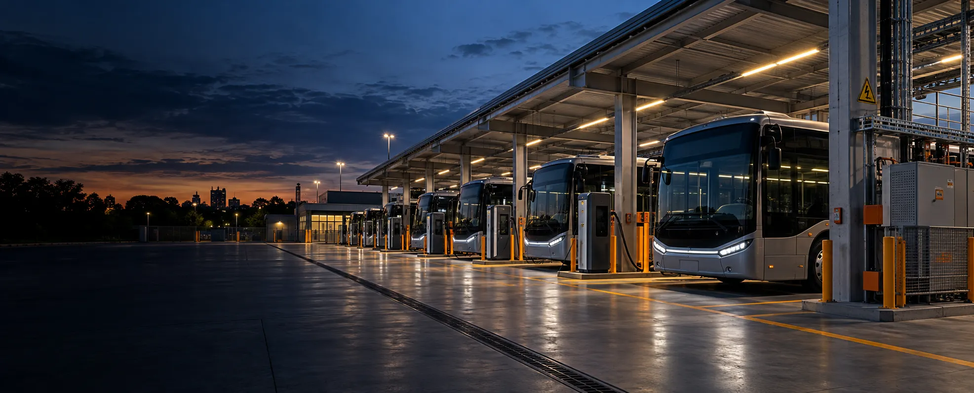 Infraestrutura de carregadores elétricos para frotas de ônibus